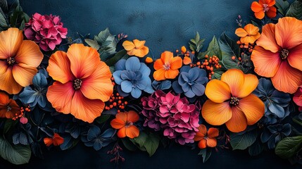 Vibrant Floral Arrangement: A Symphony of Color and Texture