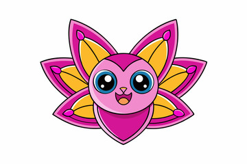 funny cartoon star with wings
