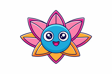 funny cartoon star with wings