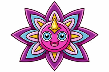 funny cartoon star with wings