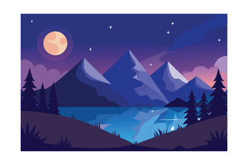 vector illustration of a winter landscape