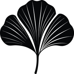 Ginkgo Leaf Silhouette Vector | Elegant Botanical Design for Nature and Minimal Projects
