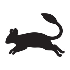 silhouette of a rat