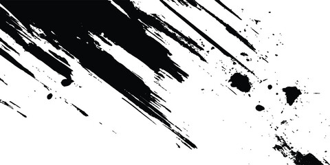 Vector brush black grunge texture. Vector brush grunge texture Rough Black Scratches splatter grunge distressed background. Grunge texture black scratches distressed background.