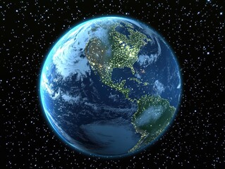 Fototapeta premium Earth at Night from Space