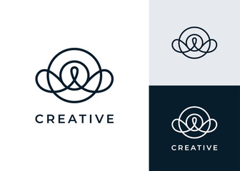 Luxury letter O vector logo design