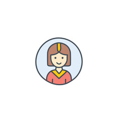 Fototapeta premium vector illustration icon of a girl