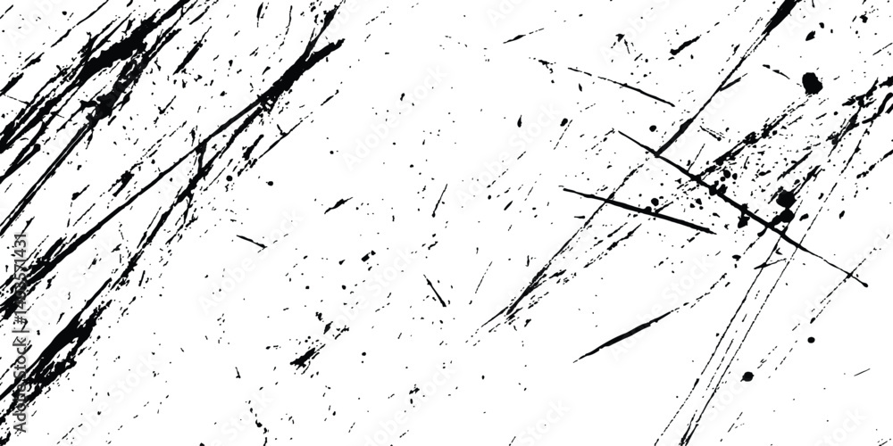 Poster Scratch Marks on white and transparent background. Sketch abstract grunge backgrounds to create a distressed effect. Overlay distress grain monochrome design.
