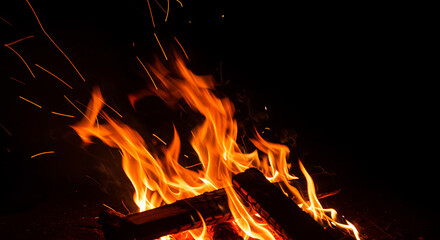 Ember Dance in the Dark AI Generated