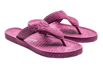 Stylish Purple Flip Flops Textured Design Comfortable Summer Footwear Perfect for Beach or Pool