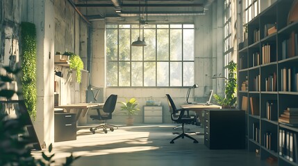 Sleek commercial kitchen interior photo