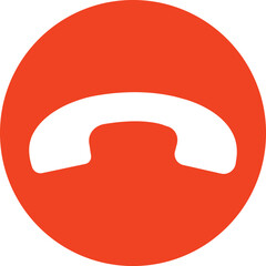 Call Icon. Phone Dial Symbols. Decline symbol red sign . No . Vector isolated on transparent background