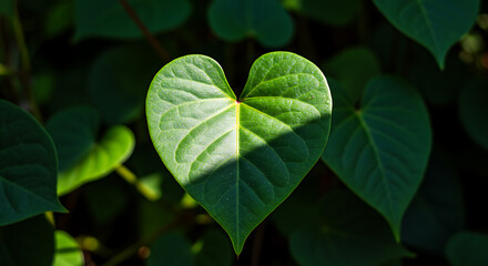 Heartleaf's Sunlit Embrace AI Generated