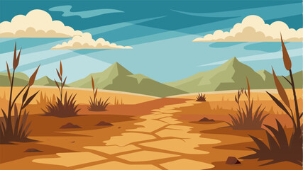 The crackling sound of dry grass underfoot the only noise in this remote and serene landscape.