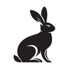 black rabbit silhouette