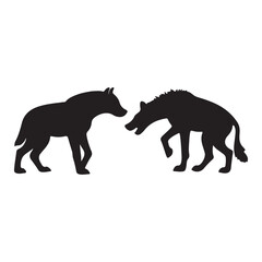 vector illustration of a silhouette of a wolf