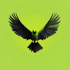 Fototapeta premium Stylized eagle spreading its wings