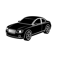 Passenger vehicle silhouette illustration