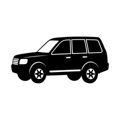 Passenger vehicle silhouette illustration
