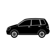 Passenger vehicle silhouette illustration