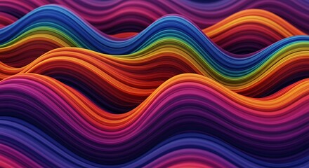 Colorful Wavy Lines Abstract Background Texture and Motion
