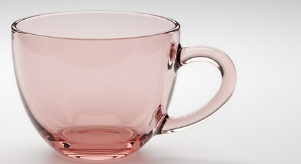 Rose-Tinted Glass Mug: A Soft-Light Product Shot AI Generated