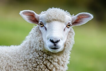 Obraz premium Close-up of a sheep's face