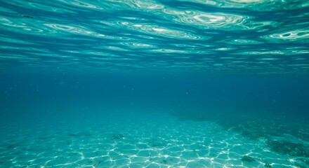 Underwater Scene with Turquoise Water and Sandy Seabed