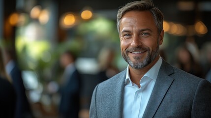 Portrait of a Confident and Successful Middle-Aged Businessman