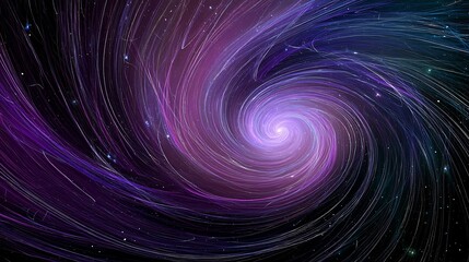 Abstract Swirl Design with Purple and Blue Cosmic Glow