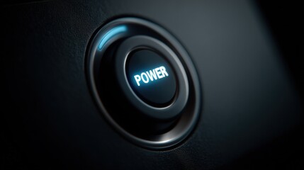 Illuminated Power Button Close-Up