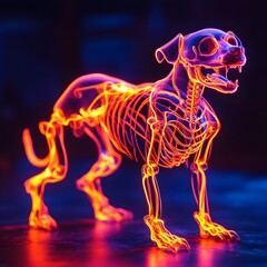 Fototapeta premium LED and neon dog 