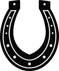 Horseshoe Silhouette Vector | Lucky Charm Design for Western and Rustic Vector
