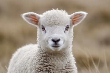 Obraz premium Baby sheep portrait in natural setting