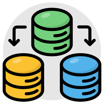 An icon design of database transfer 