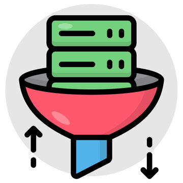 An icon design of server filtration 