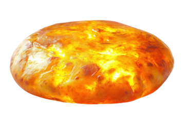 Golden brown baked bread glowing warmly against a black background perfect for baking recipes and