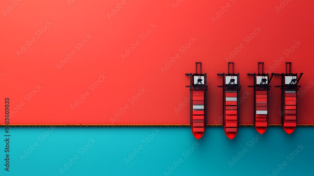 Poster fully automated shipping dock with intelligent cargo handling cranes and ai powered logistics for ef