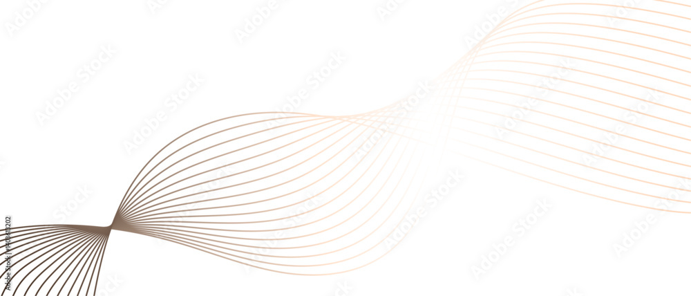 Poster wavy business curve lines on transparent background. abstract ocean wave line background. wave swirl