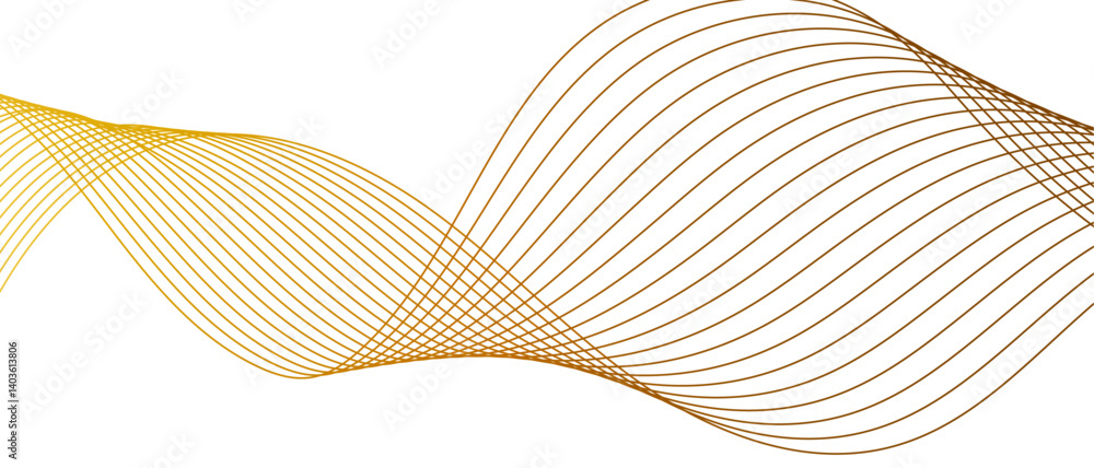 Aufkleber wavy business curve lines on transparent background. abstract ocean wave line background. wave swirl