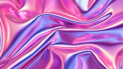 Obraz premium Flowing fabric with a gradient of pink and purple hues.