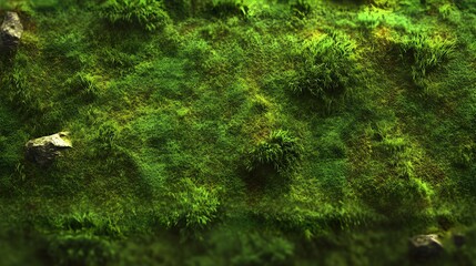 Lush Jungle Terrain with Vibrant Green Shades and Textured Detail