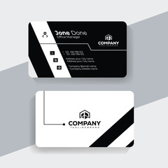 Simple Yet Sophisticated Black and White Business Card Design. Luxury black and white business card template, simple yet professional design for entrepreneurs.