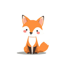 Cute Little Cartoon Fox Illustration