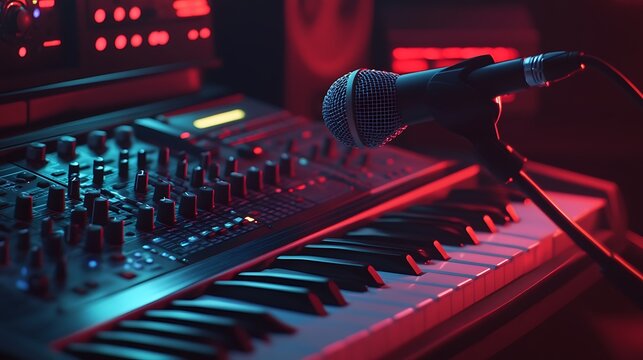 Audio mixer studio scene photo