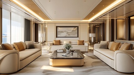 Fototapeta premium Sunset glow on sleek modern house design high resolution picture