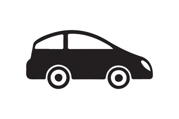 Black Car Silhouette Icons Set.