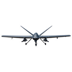 High-Altitude Recon Drone on transparent background