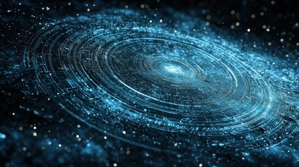 Celestial Spiral: A Digital Cosmos