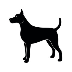 dog silhouette on a white background